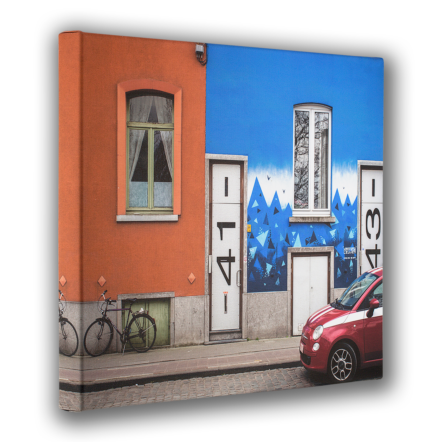 Canvas giclee of a street wall