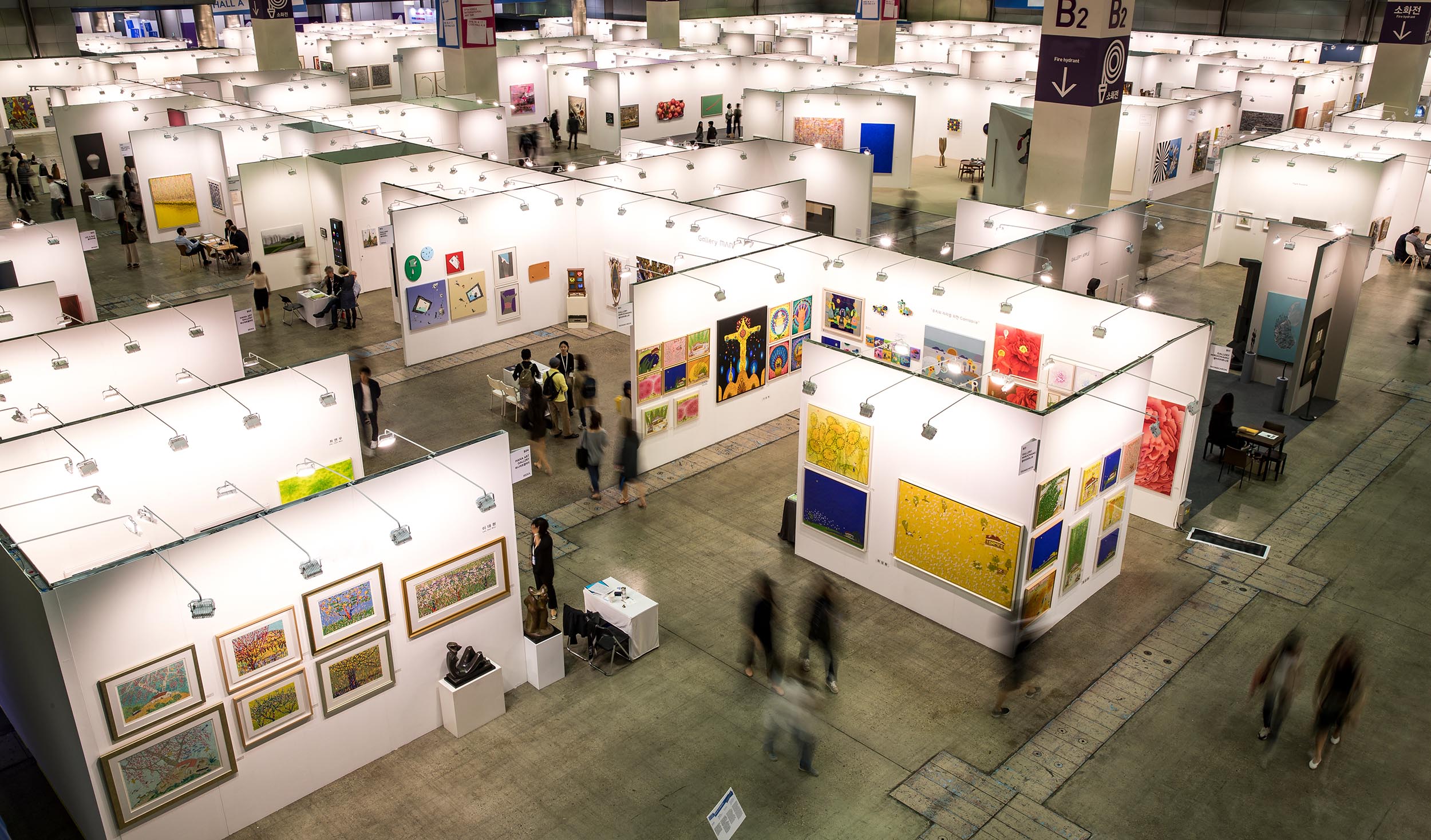 large indoor art fair